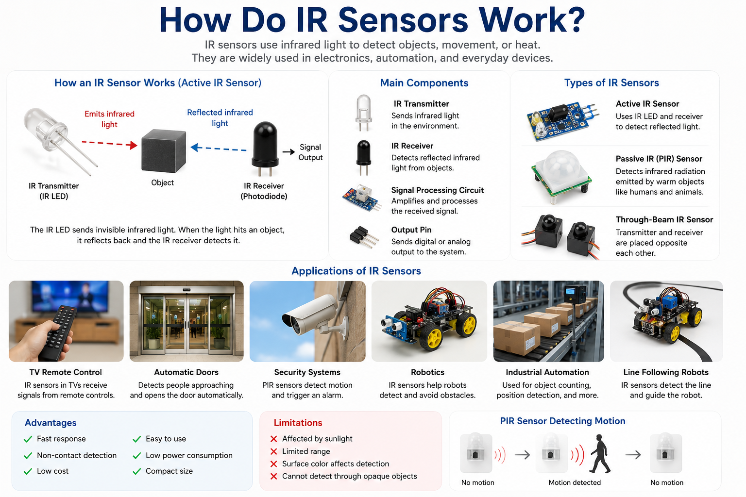 how do ir sensors work